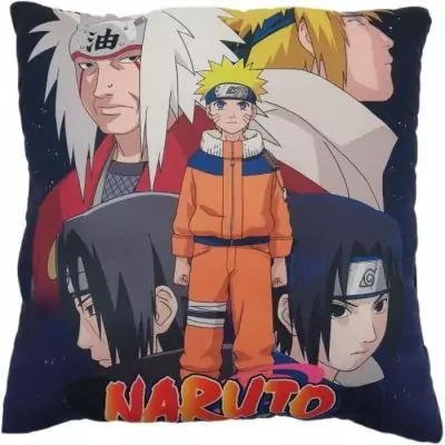 Coussin double face Naruto et ses amis - Microfibre 40 x 40 cm