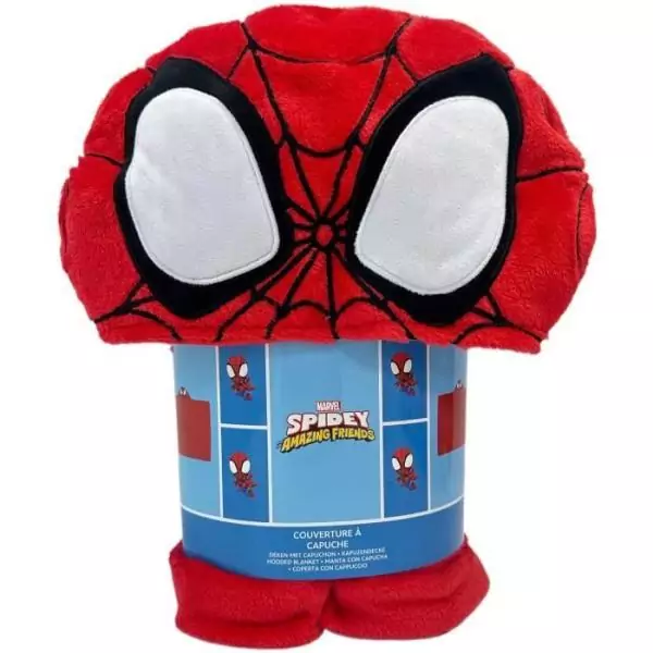 Plaid polaire a capuche 3D - SPIDERMAN - 120 x 150 cm