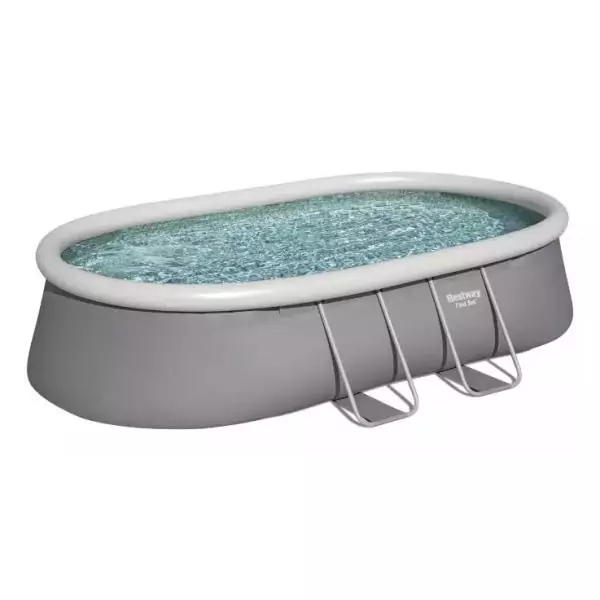 Kit Piscine hors sol autoportante BESTWAY - Fast Set - 488 x 305 x 107cm - Ovale (avec filtre, échelle, bâche, cartouche)