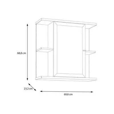 Armoire suspendue chêne artisan / vert sauge - Meuble salle de bain