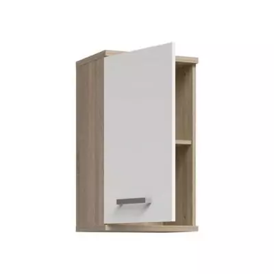 Armoire suspendue salle de bain blanc/chêne Sonoma - 1 porte 
