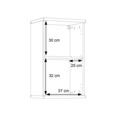Armoire suspendue salle de bain blanc/chêne Sonoma - 1 porte 