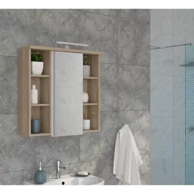 Armoire suspendue de salle de bain - Chêne Sonoma - Pratique et stylée