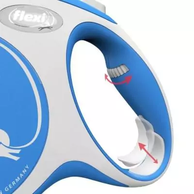 Laisse-sangle - KERBL - Flexi NewConfort - Taille M - 5-m - Max.25 kg - Bleu Laisse-sangle - KERBL - Flexi NewConfort - Taille M - 5-m - Max.25 kg - Bleu