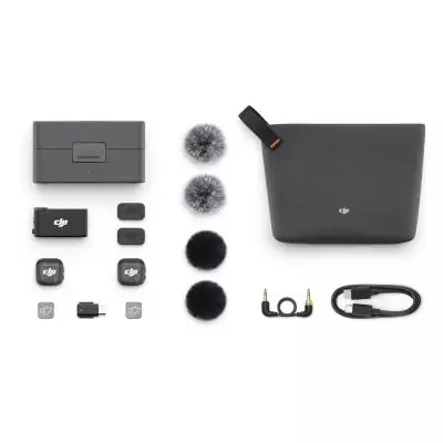 Kit micro sans fil - DJI - Mic 3 - 2 émetteurs (TX) - 1 récepteur (RX) - Recharge rapide