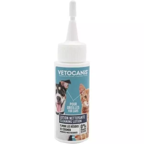 VETOCANIS Nettoyant Oreille pour Chat et Chien 60ml