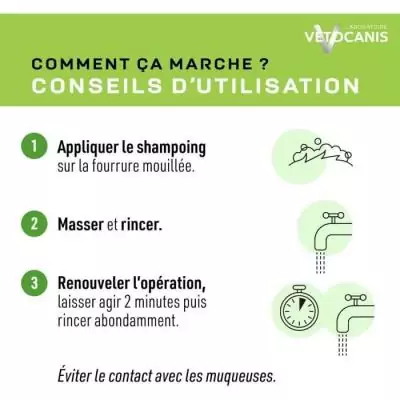 Shampoing chien - VETOCANIS - 300 ml - Hydratant, doux, sans irritation, usage régulier