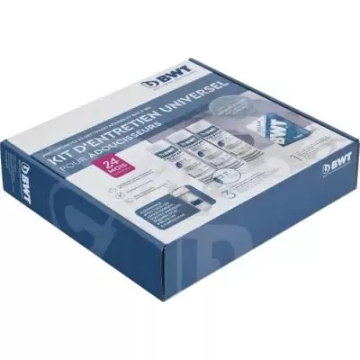 Kit entretien adoucisseurs - BWT - Kit universel - 3 cartouches + 1 pack de pastilles de nettoyage - 24 mois / 2 ans d'entretien Kit entretien adoucisseurs - BWT - Kit universel - 3 cartouches + 1 pack de pastilles de nettoyage - 24 mois / 2 ans d'entretien