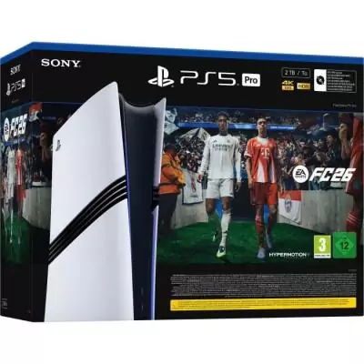Pack PS5 Pro : Console PlayStation 5 Pro + FC26 (code dans la boite)