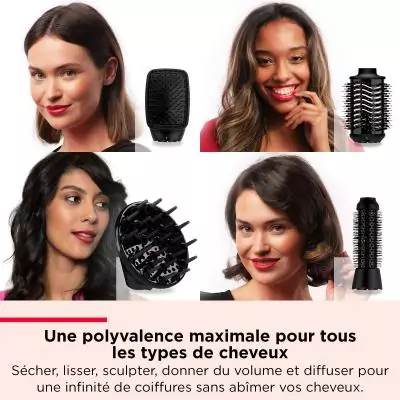 Multistyler 4-en-1 - REVLON - RVDR5373E - Pour cheveux texturés - 4 températures - Noir Multistyler 4-en-1 - REVLON - RVDR5373E - Pour cheveux texturés - 4 températures - Noir