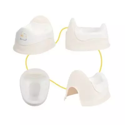 Badabulle - Pot Bébé Toilette avec Cuvette Amovible - Assise Ergonomique - Nettoyage Facile - Des 12 Mois - Mouette