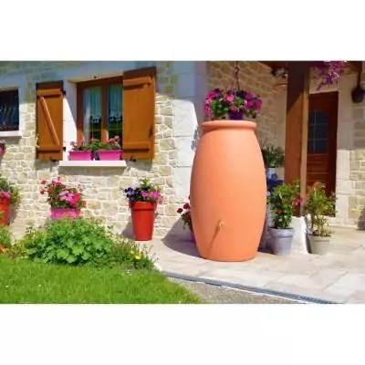 Récupérateur d'eau Jarre rotomoulé - BELLI - 1000 L - Terre cuite