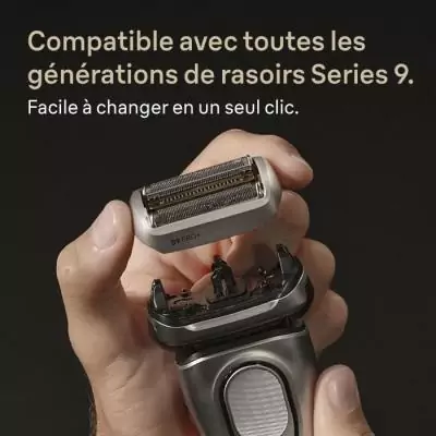 Tete de rasoir BRAUN Series 9 + - 4 éléments de coupe + tondeuse de précision - 100 % fabriqué en Allemagne