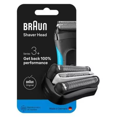 Tete de rasoir BRAUN Series 3+ - 2 grilles - Peigne MicroComb - 100 % fabriqué en Allemagne
