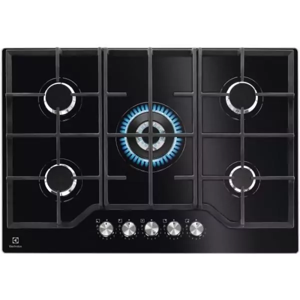 Plaque de cuisson a gaz - ELECTROLUX - KGG75362K - 5 foyers - 74 x 51 cm - Noir