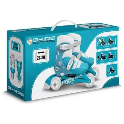 Patins en ligne 2-en-1 - STAMP - SKIDS CONTROL - 3 roues - Taille 27-30 - Mixte