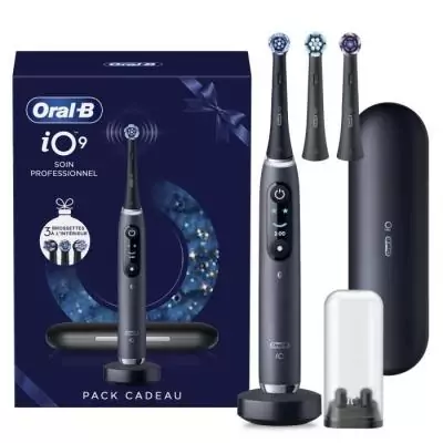 Brosse a dents électrique connectée - ORAL-B -iO 9 XMAS Edition - Noir - Mouvement oscillo-rotatif Brosse a dents électrique connectée - ORAL-B -iO 9 XMAS Edition - Noir - Mouvement oscillo-rotatif