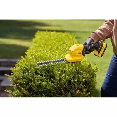 Taille-haie et cisaille a gazon sans fil + batterie 2Ah + chargeur - Stanley Fatmax - STCSS20D1-QW - 18V - Lames interchangeable