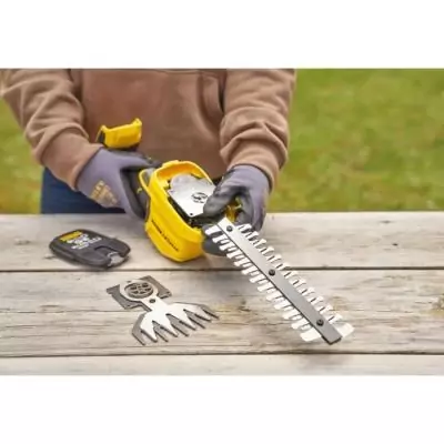 Taille-haie et cisaille a gazon sans fil + batterie 2Ah + chargeur - Stanley Fatmax - STCSS20D1-QW - 18V - Lames interchangeable