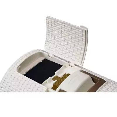 Curver Bac a litiere pour chats 51x38,5x39,5 cm Blanc