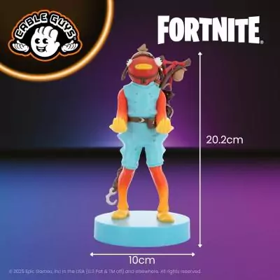 Figurine Fortnite Poiscaille - EXQUISITE GAMING - Cable Guys - Câble USB inclus - Support smartphone ou petit accessoire - 20 c
