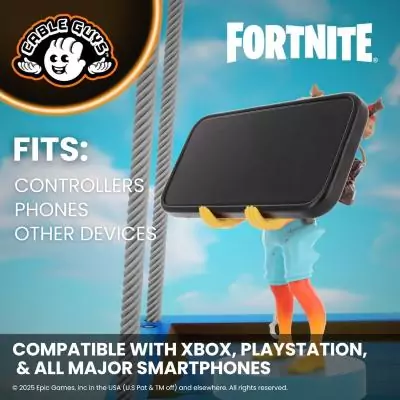 Figurine Fortnite Poiscaille - EXQUISITE GAMING - Cable Guys - Câble USB inclus - Support smartphone ou petit accessoire - 20 c
