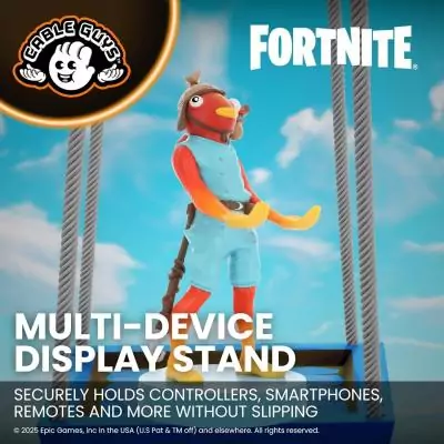 Figurine Fortnite Poiscaille - EXQUISITE GAMING - Cable Guys - Câble USB inclus - Support smartphone ou petit accessoire - 20 c