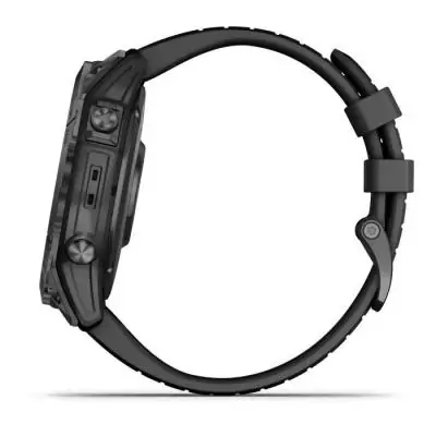 GARMIN - Epix Pro (Gen2) - Montre connectée a haute performance - 51 mm - Acier, Gray avec bracelet noir