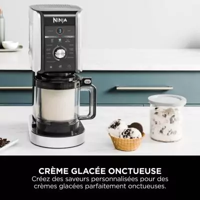 Machine a glaces NINJA - CREAMi Deluxe NC502EU - 2 pots inclus 709ml - 10 programmes