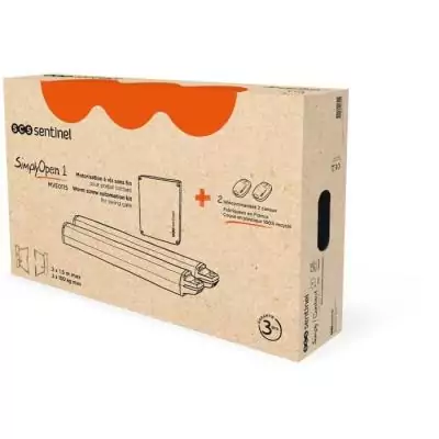 Kit moteur de portail deux battants - SCS SENTINEL - SimplyOpen 1 - A vis sans fin - Jusqu'a 150 kg par vantail et 3 metres max