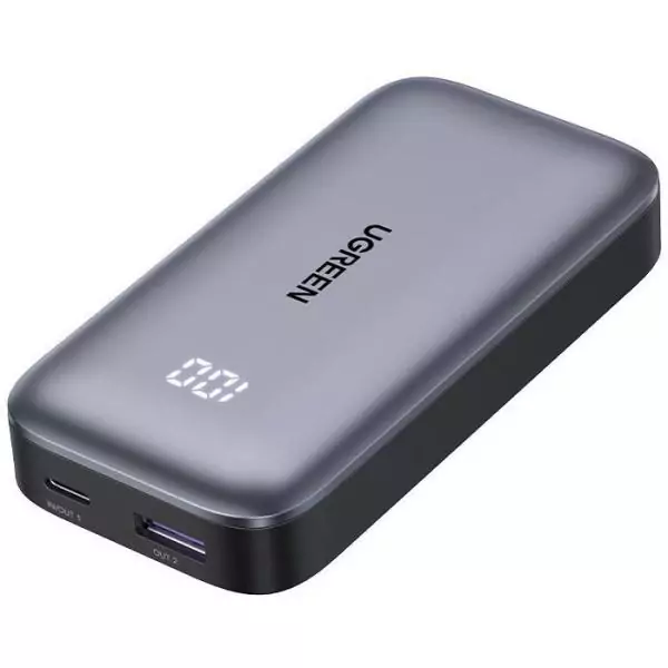 Batterie externe Slim - UGREEN - 10,000 mAh - Gris
