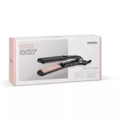 Fer a gaufrer - BABYLISS 2165CE - Plaques larges de 35 mm - 10 températures - Embouts thermorésistants