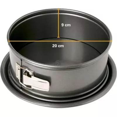 Moule a fond amovible - BIRKMANN - EASY BAKING - Acier carbone - Anti adhésif - 20 x 20 x 9 cm