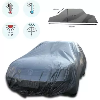 Housse de voiture - ECO BUDGET - Protection contre la poussiere - Imperméable - Polyéthylene - 430x165x120 cm