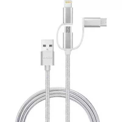 Câble 3 en 1 - AUTO T - 540206 - Micro-USB - Apple - USB-C