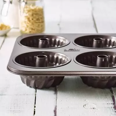 Plaque de cuisson cake - BIRKMANN - EASY BAKING - Acier carbone - Anti adhésif - Ø10 cm, 35 x 27 x 5 cm
