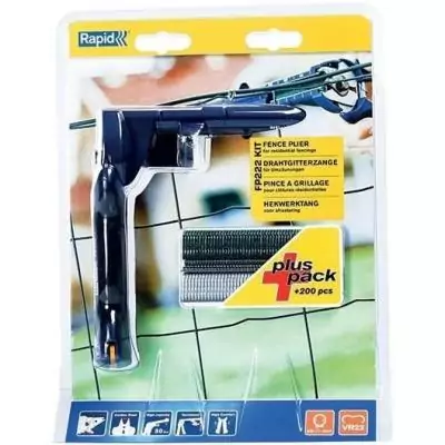 RAPID Pince a grillage FP222 + 100 VR22 galva et 100 VR22 RAPID Pince a grillage FP222 + 100 VR22 galva et 100 VR22