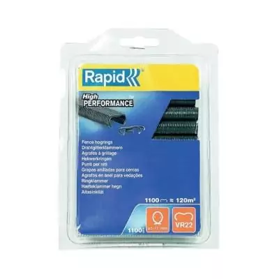 Agrafes grillage - RAPID - VR22 Anthracite - Blister 1100