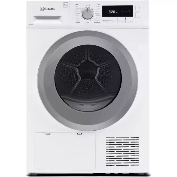 Seche-linge pompe a chaleur VEDETTE VSF518HW - 8 kg - Classe D - Blanc