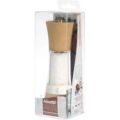 Moulin a sel - BISETTI - PISA - 18 cm - Bois / Acryl