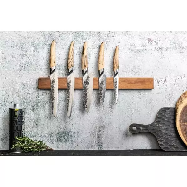 Couteau Santoku - FORGED - KATAI - Acier VG10 - Manche en bois de racine - L 14 cm