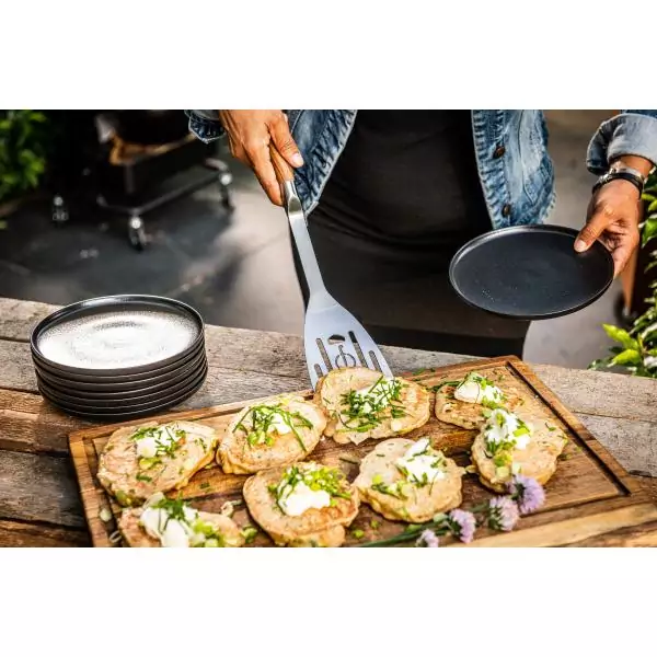 Spatule a trou - FORGED - CHURRASCO - Acier inoxydable S - 38,5 x 13,5 x 5 cm