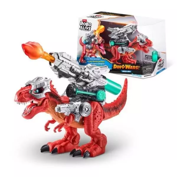 Dino Robotique - ZURU - Dino Wars Giant Battling T-Rex - Mega-Rex avec armure, rugissements et mouvements réalistes