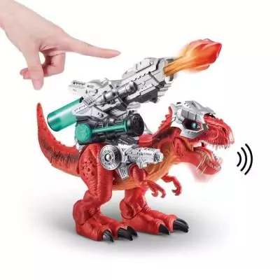 Dino Robotique - ZURU - Dino Wars Giant Battling T-Rex - Mega-Rex avec armure, rugissements et mouvements réalistes