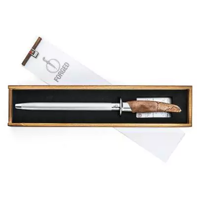 Fusil a aiguiser - FORGED - KATAI - Acier VG10 - Manche en bois de racine - L 43,5 cm
