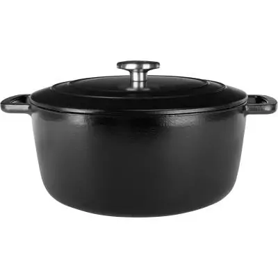 Cocotte avec couvercle - COSY & TRENDY - FONTESTIC - Fonte émaillée- Ø24 cm - 4,6 L - Tous feux dont induction - Noir