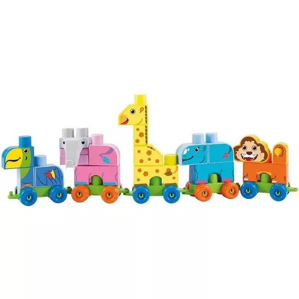 Abrick Coffret Train du Zoo - ECOIFFIER - LES MAXI 7840 - 42 pieces - Des 12 mois