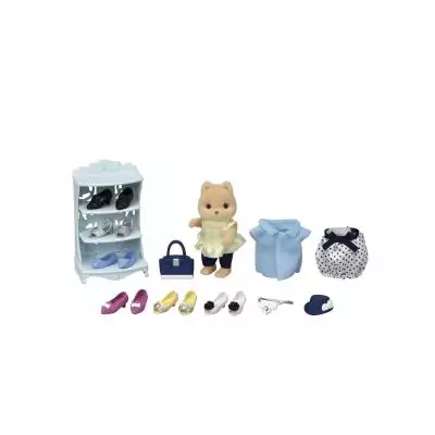 Sylvanian Families La valisette de mode et grande sœur Chien caramel