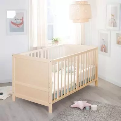 Lit bébé évolutif - 70 x 140 cm - ROBA - EASY SLEEP - Bois naturel