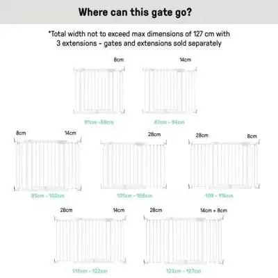 INGENUITY Extension Barrieres de Sécurité 14cm - adaptée pour la barriere Easy Install